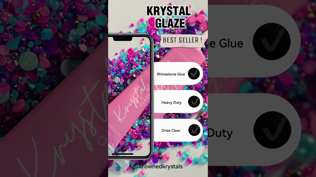 The secret ingredient for all your bling artistry is none other than Krystal  Glaze Glue! 💎✨ 